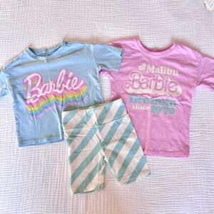 3T Barbie Tee Shirt and Bike Short Lot